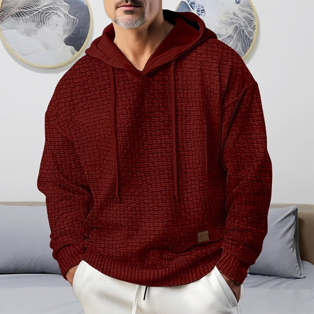 Casual Heren Hoodie - Zachte en Warme Trui met Ontspannen Pasvorm voor Herfst en Winter 2
