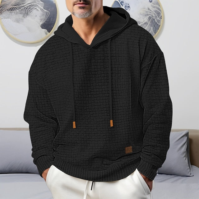 Casual Heren Hoodie - Zachte en Warme Trui met Ontspannen Pasvorm voor Herfst en Winter 4