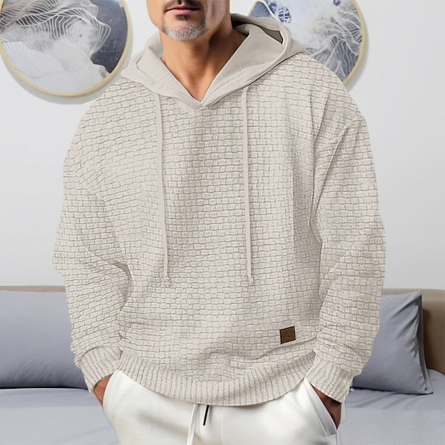 Casual Heren Hoodie - Zachte en Warme Trui met Ontspannen Pasvorm voor Herfst en Winter 5