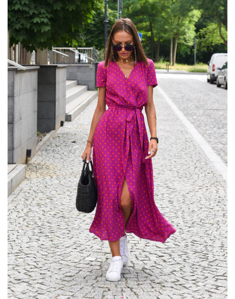 Chic Zomerjurk Dames met Bloemenpatroon en Knielengte – Ademend en Casual Zomerjurk voor Elke Gelegenheid 5