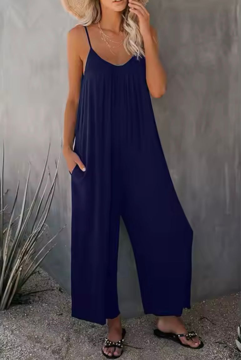 Dames Jumpsuit Zwart – Elegant en Feestelijk Voor Warmere Dagen, Comfortabele Pasvorm, Ademend Materiaal 2