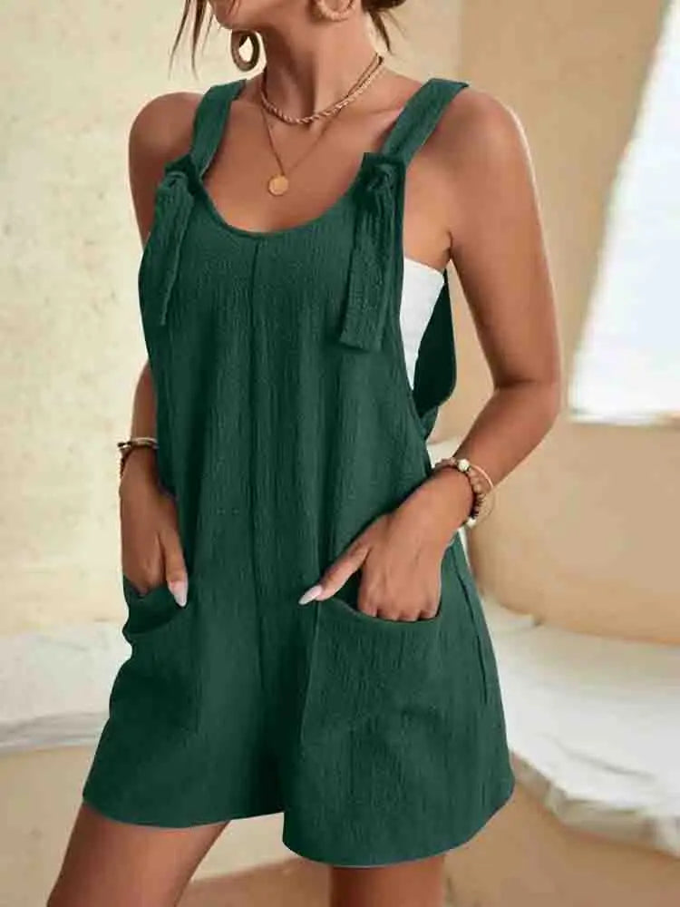 Dames Jumpsuit Zwart – Lichtgewicht en Comfortabel met Handige Zakken voor Zomeractiviteiten 4