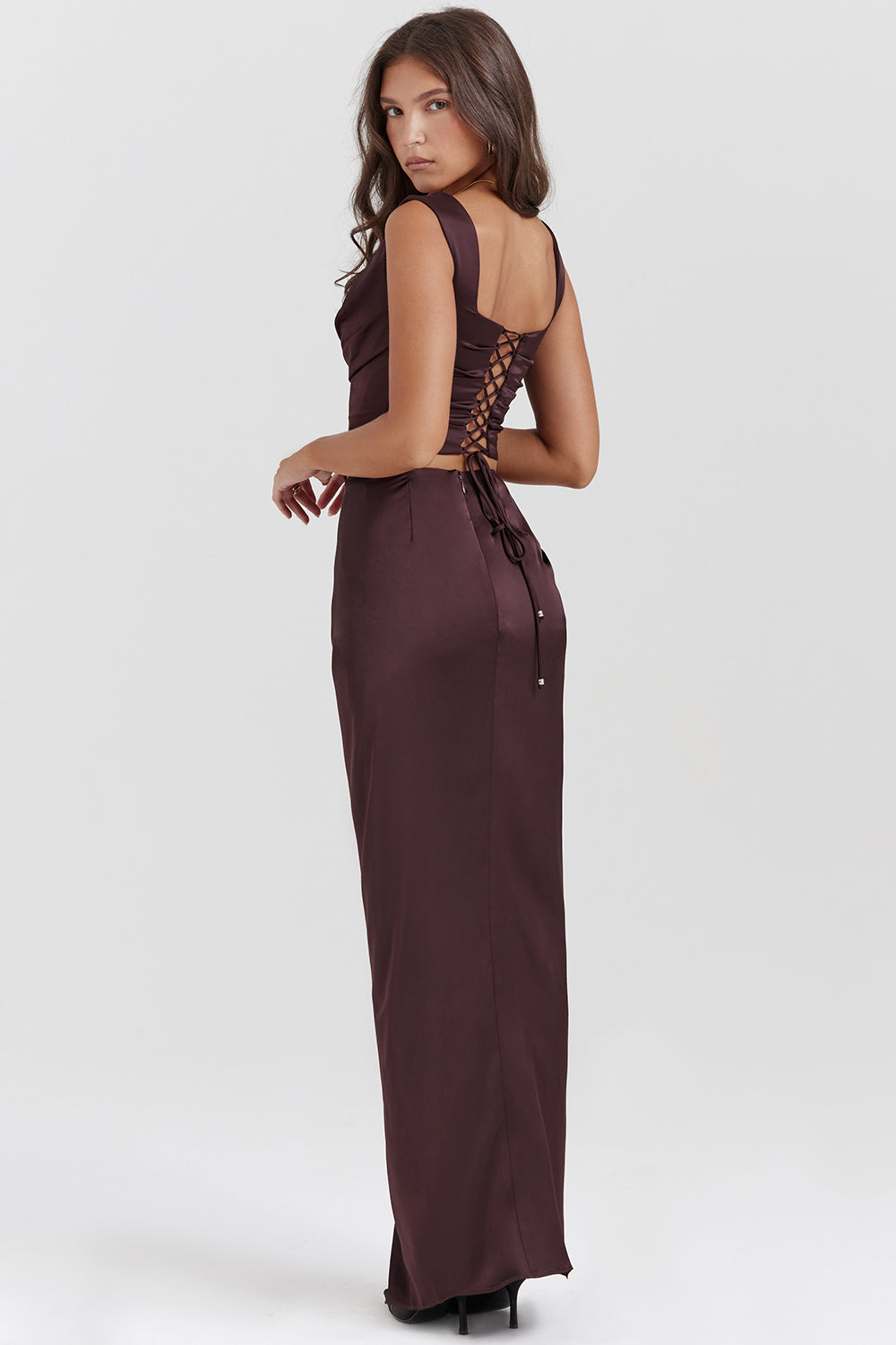 Dames Set: Satijnen Corset-top met Maxirok voor Luxe en Elegante Gelegenheden - Verschillende Kleuren Beschikbaar 1