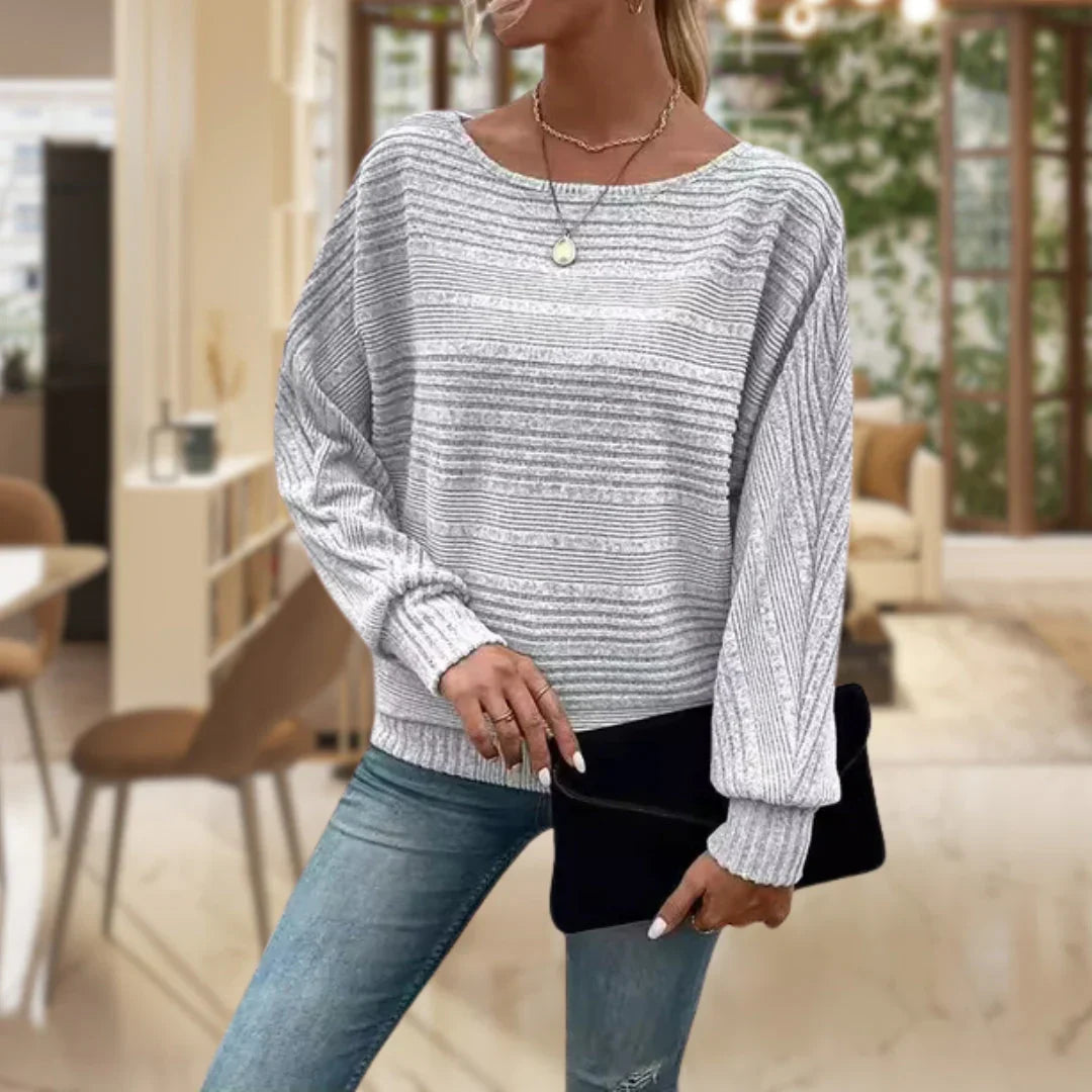 Dames Sweater in Trendy Herfstkleuren – Zachte Warme Trui met Lange Mouwen en Relaxte Pasvorm 1