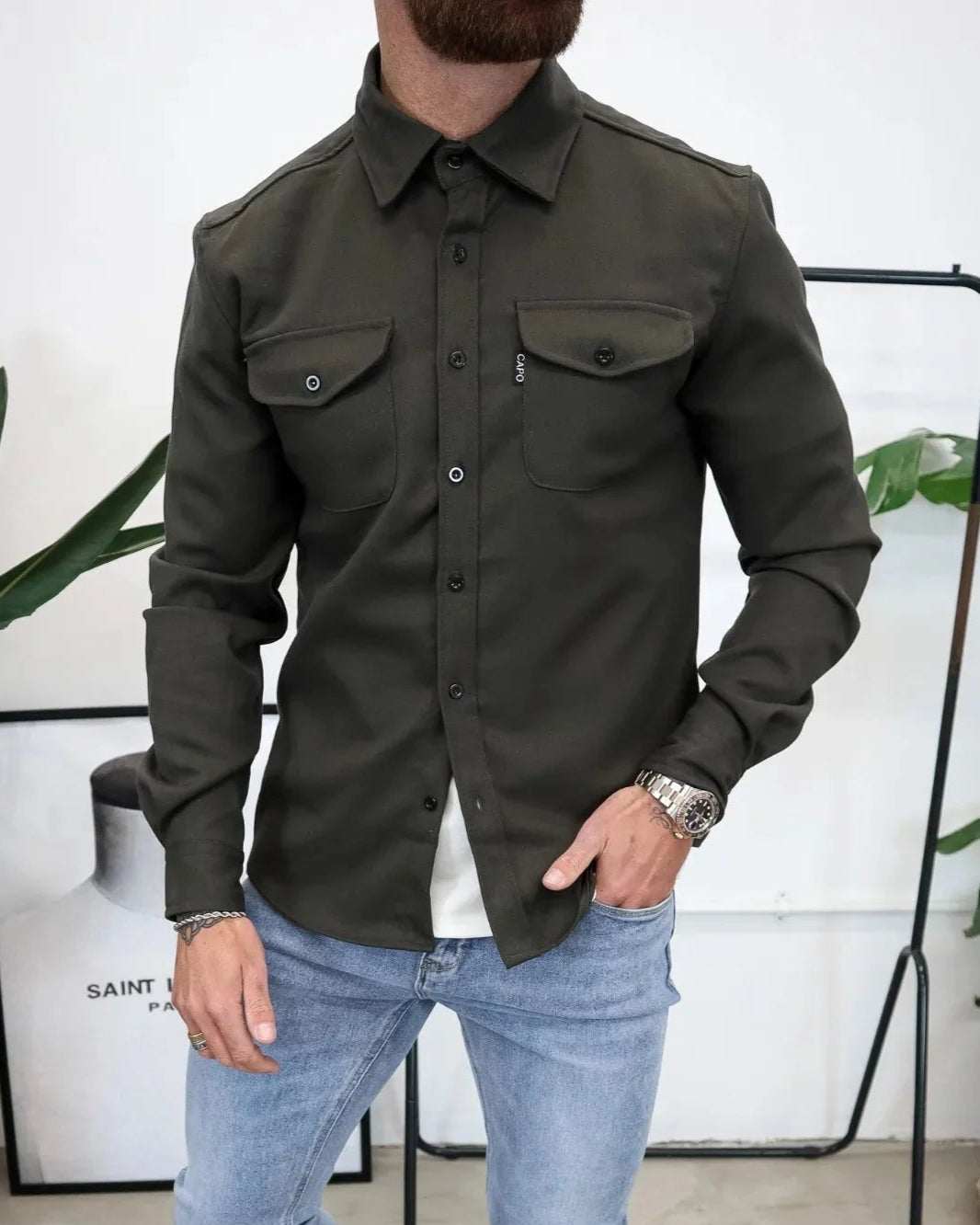 Liam | Stijlvolle Moderne Overhemdjas voor Heren met Ademend Comfort 5
