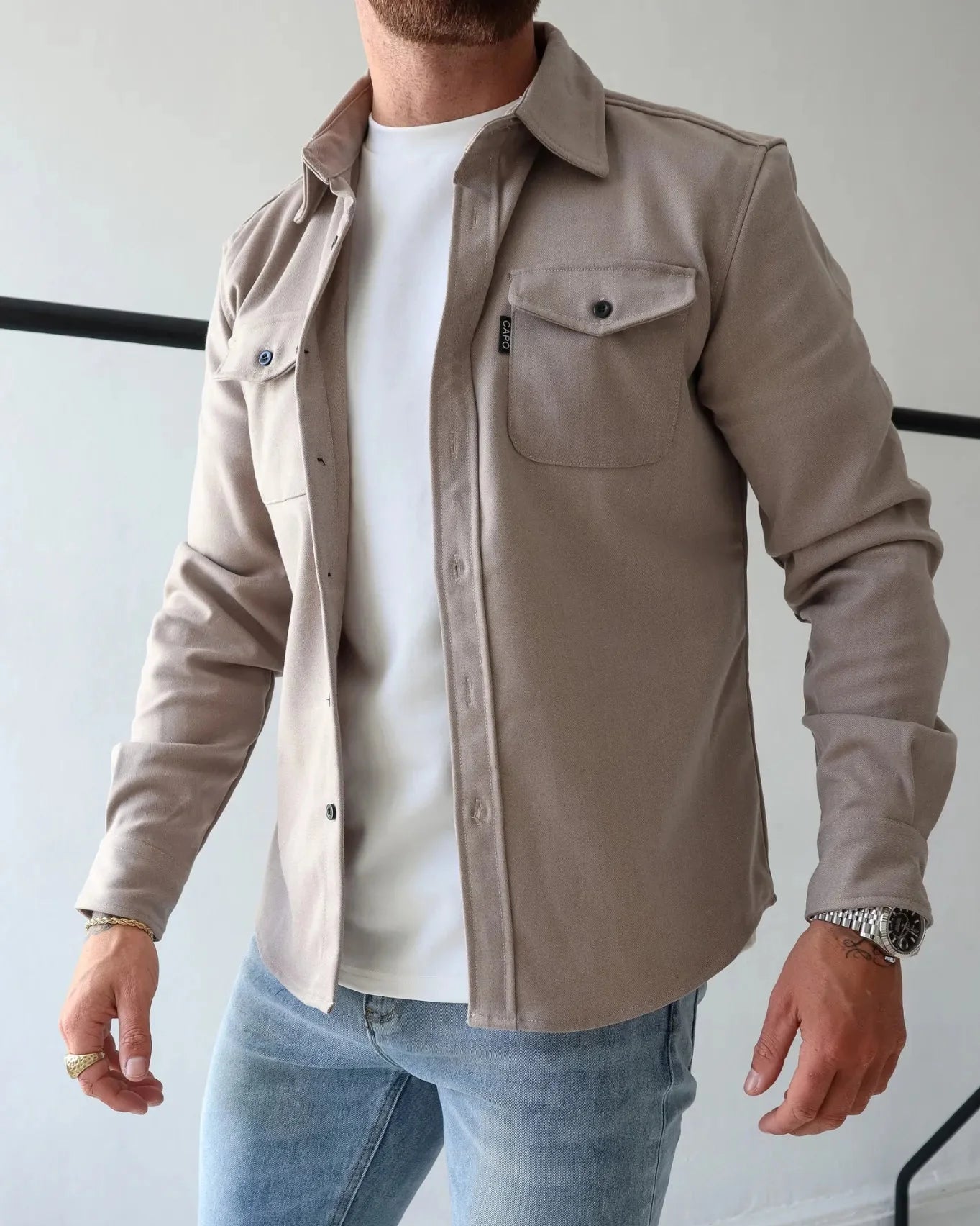 Liam | Stijlvolle Moderne Overhemdjas voor Heren met Ademend Comfort 2