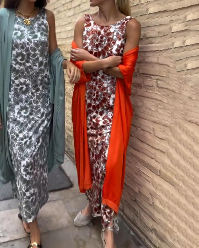 Elegante Dames Kaftan Set met Gouden Broek en Draperende Cape in Levendige Kleuren – Perfect voor Feestelijke Gelegenheden 3