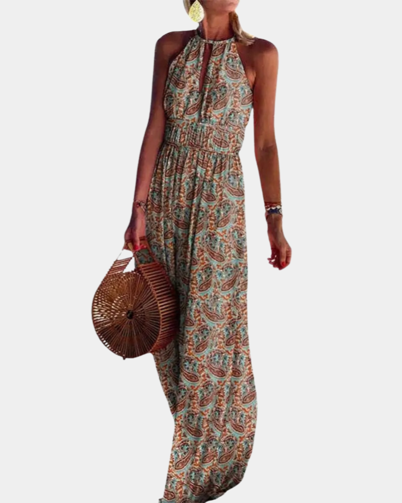 Elegante Maxi Jurk Dames van Ademend Materiaal – Flatterende Lange Jurk voor Zomer en Speciale Gelegenheden 0