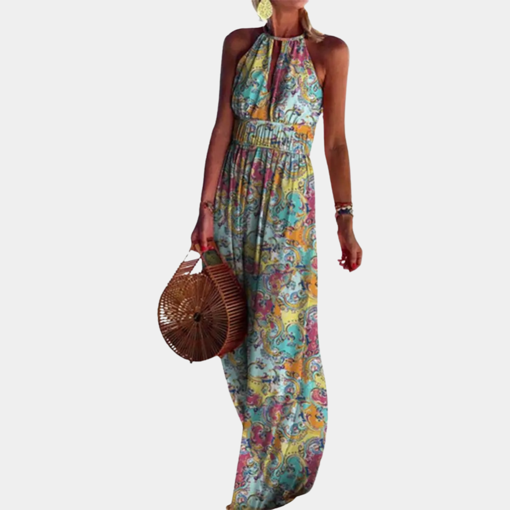 Elegante Maxi Jurk Dames van Ademend Materiaal – Flatterende Lange Jurk voor Zomer en Speciale Gelegenheden 2