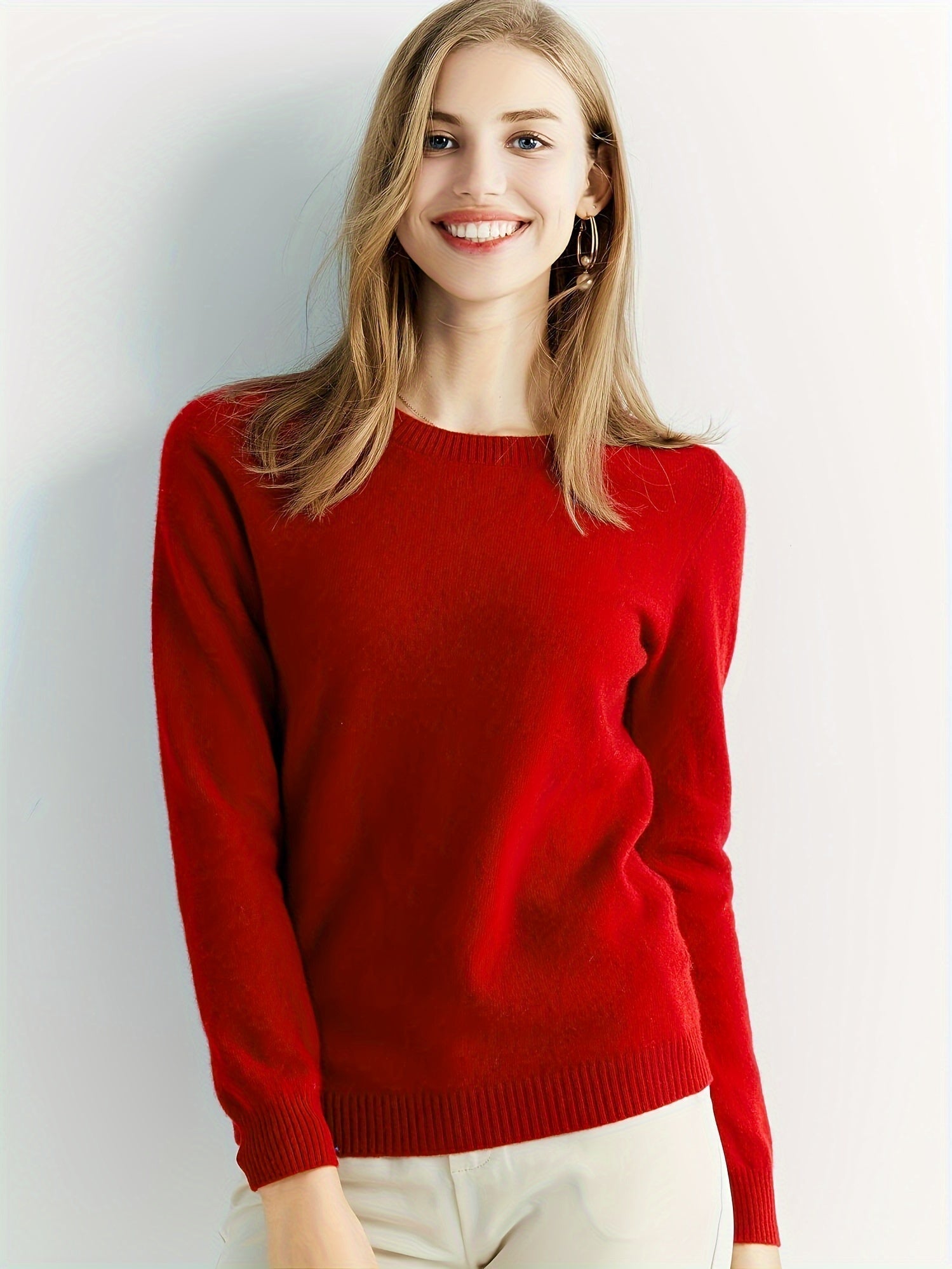 Emma | Casual Dames Sweater met Ronde Hals en Lange Mouwen 3