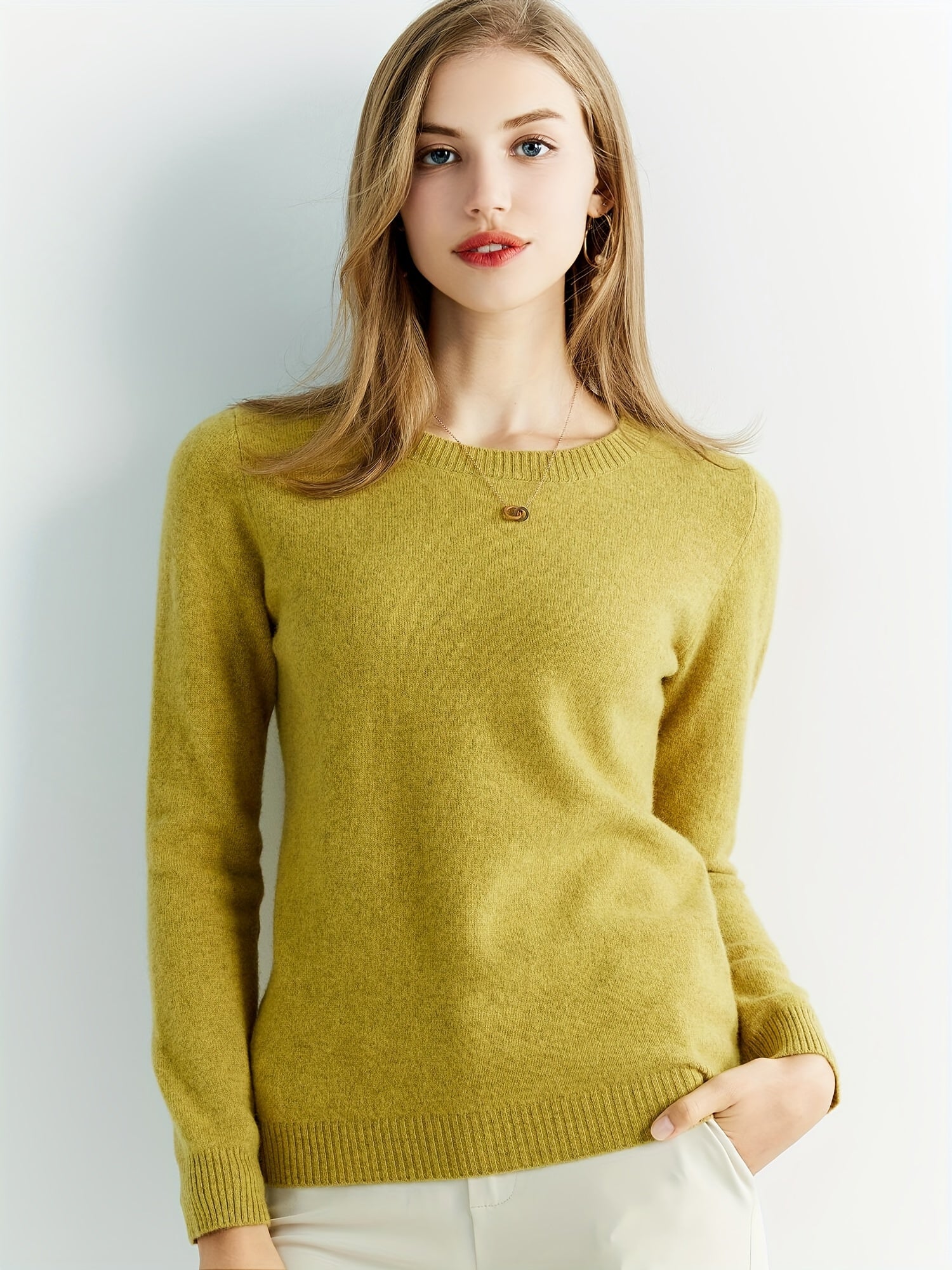 Emma | Casual Dames Sweater met Ronde Hals en Lange Mouwen 5