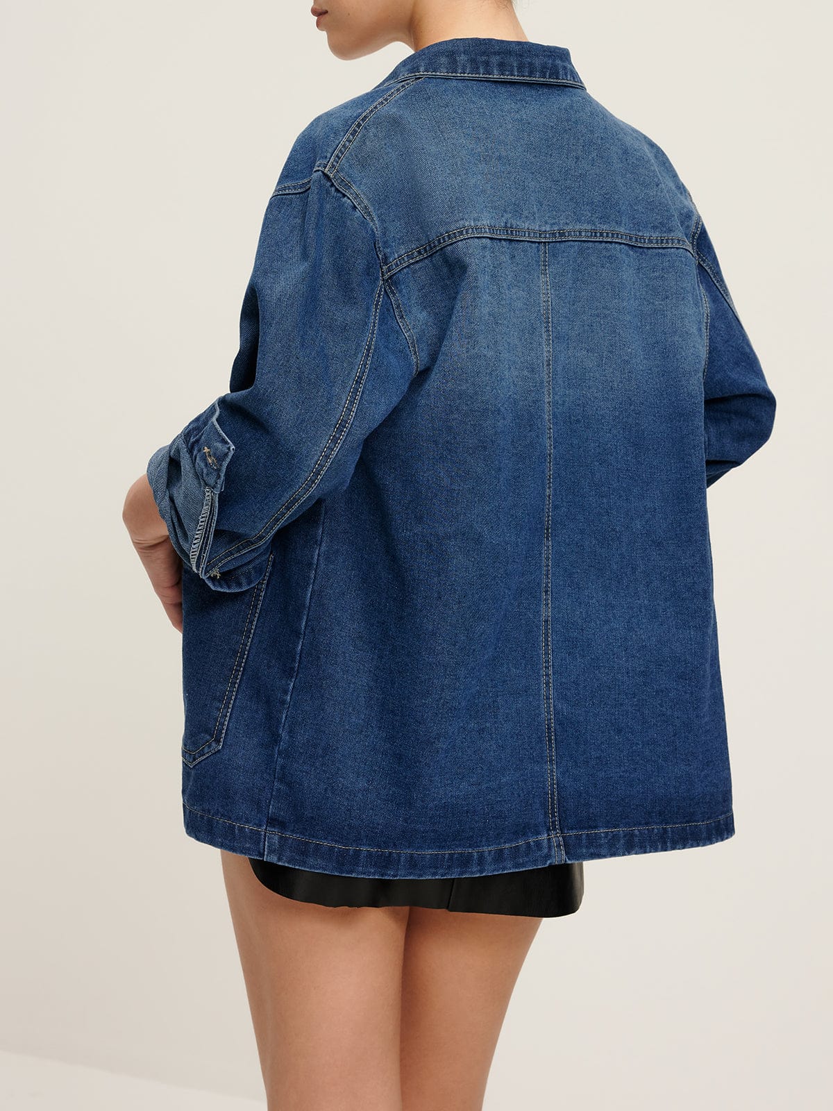 Emma | Casual Oversized Denim-Jacke voor Dames met Grote Zakken 4