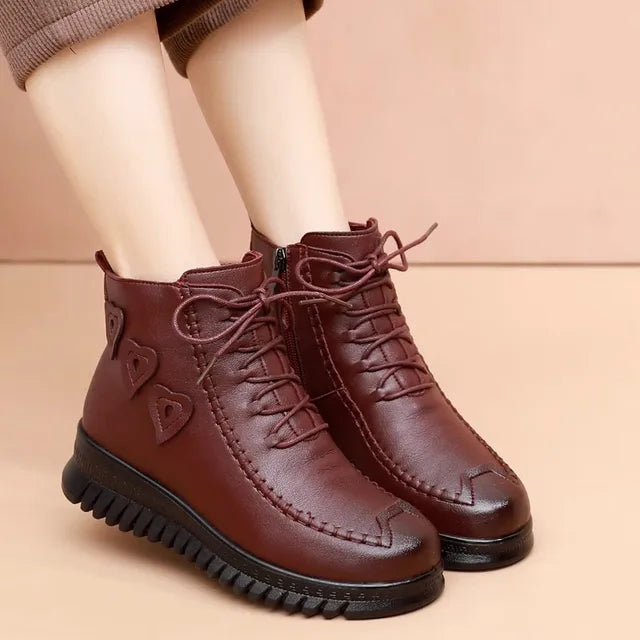 Emma | Chic Zwarte Enkellaarsjes Dames voor Herfst en Winter 1