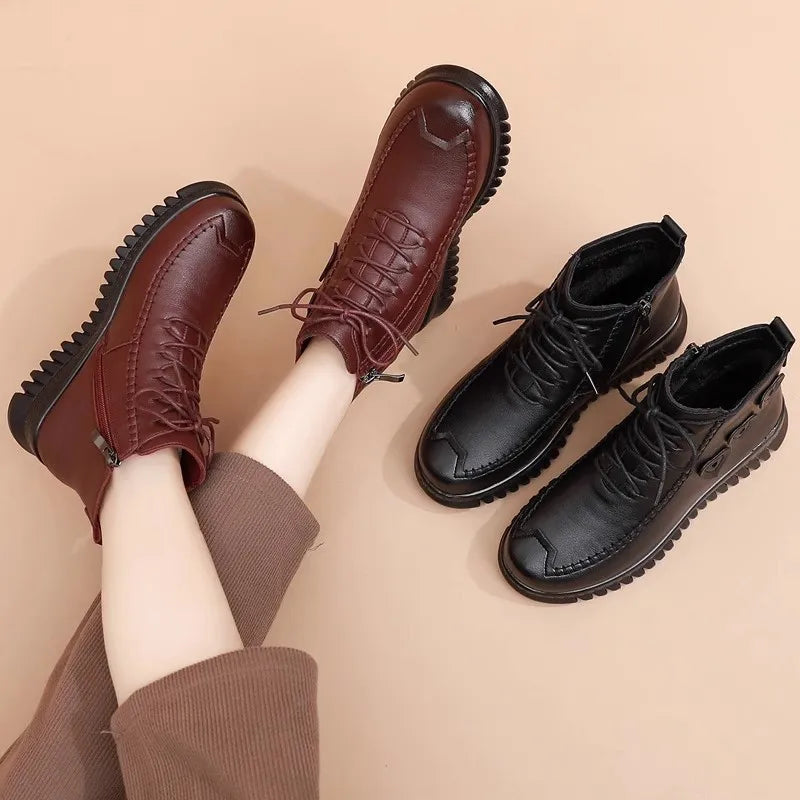 Emma | Chic Zwarte Enkellaarsjes Dames voor Herfst en Winter 5