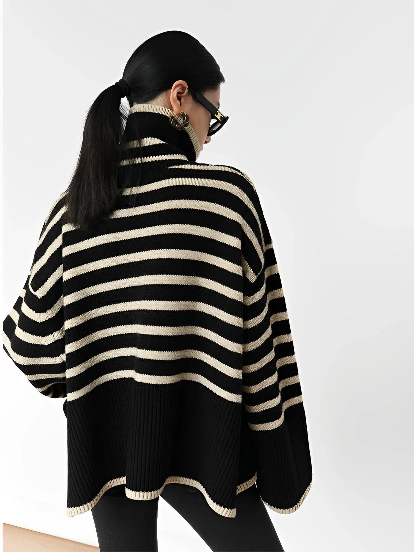 Emma | Cozy Oversized Striped Sweater for Dames in Soft Cotton 4