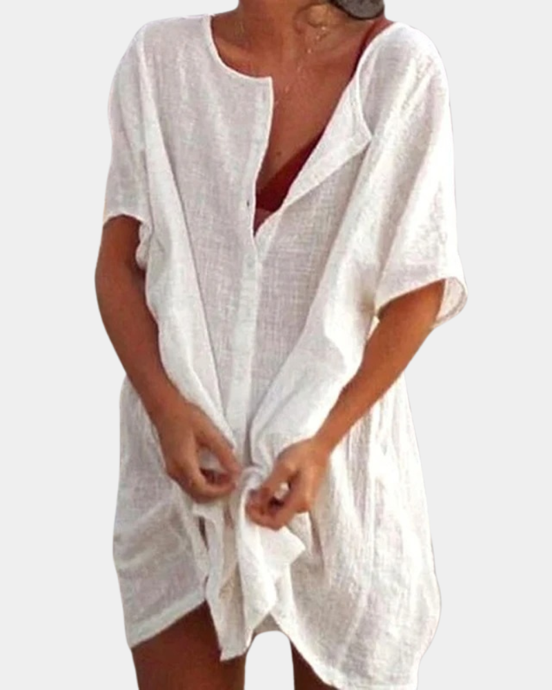 Emma | Elegante Zomerjurk Dames Met Knielengte Voor Warme Dagen 0