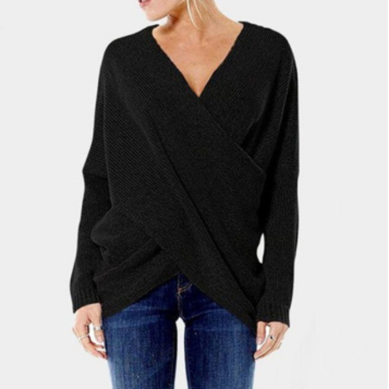 Emma | Luxe Criss Cross Dames Trui van Kasjmier voor Elegante Stijl 0
