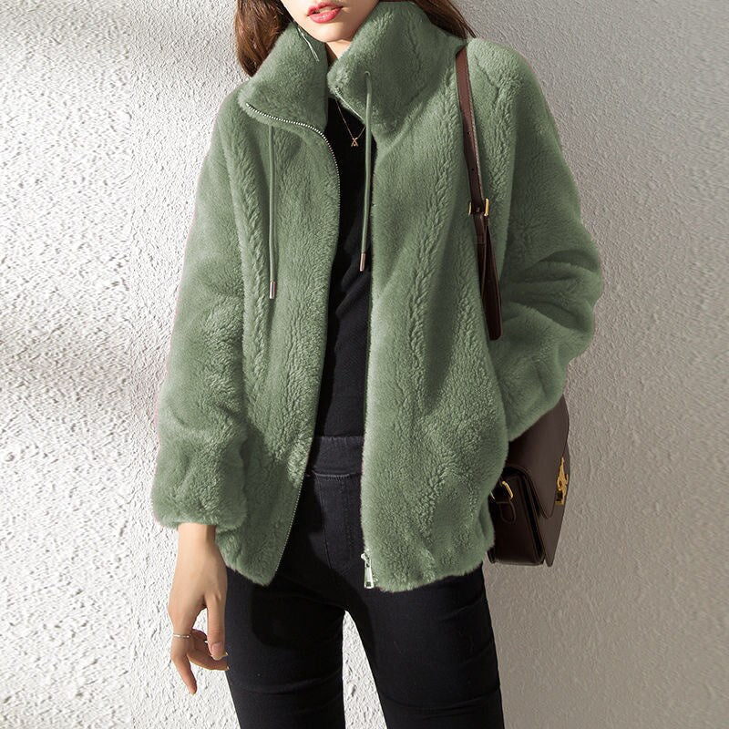Emma | Luxe Lange Dames Jas Winter met Zachte Pluche Kraag 0