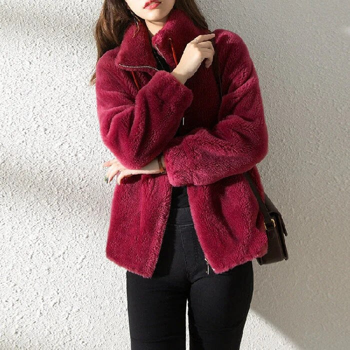 Emma | Luxe Lange Dames Jas Winter met Zachte Pluche Kraag 1