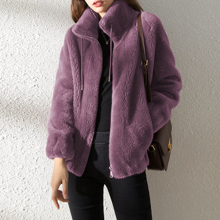 Emma | Luxe Lange Dames Jas Winter met Zachte Pluche Kraag 2