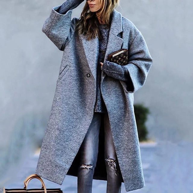Emma | Luxe Lange Wollen Jas Dames voor Winterse Elegantie 5