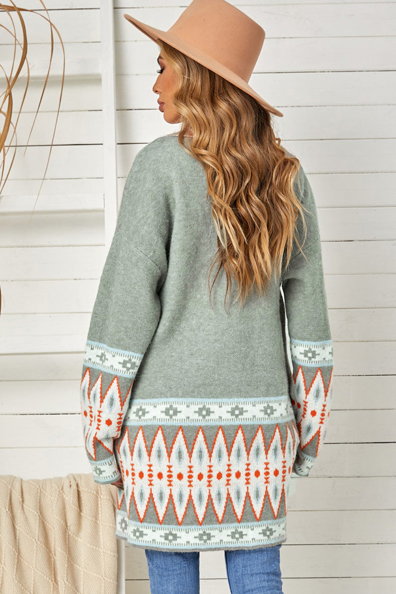 Emma | Tijdloos Gebreid Dames Vest met Aztekenpatroon voor Stijlvolle Outfit 3