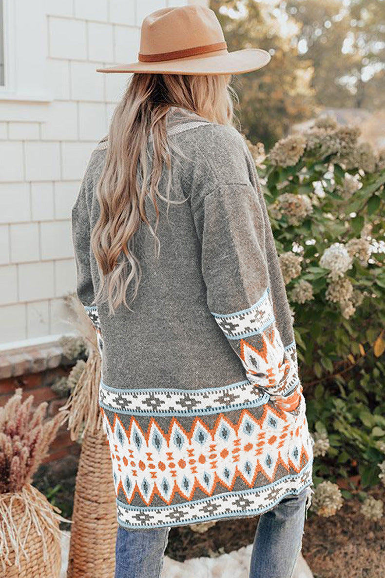 Emma | Tijdloos Gebreid Dames Vest met Aztekenpatroon voor Stijlvolle Outfit 6