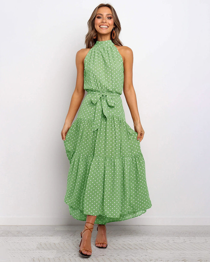 Elin | Elegante lange damesjurk met A-lijn pasvorm van luchtig polyester