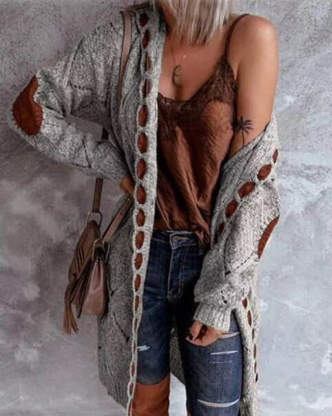 Variant image for Sophie | Lang Vest Dames | Gebreid Vest | Lange Vesten Dames-16