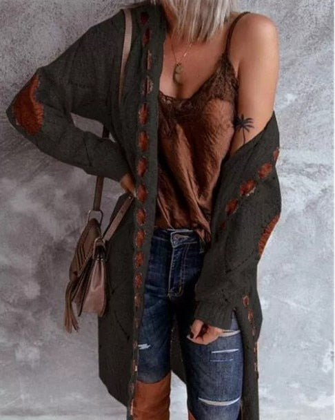 Variant image for Sophie | Lang Vest Dames | Gebreid Vest | Lange Vesten Dames-21