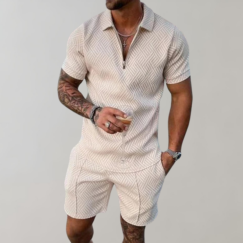Lars | Trendy Zomerset Heren Met Polo En Korte Broek Set 3