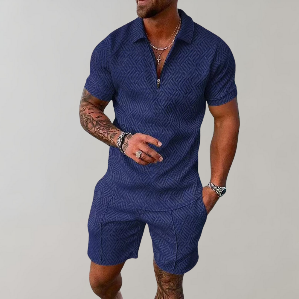 Lars | Trendy Zomerset Heren Met Polo En Korte Broek Set 4