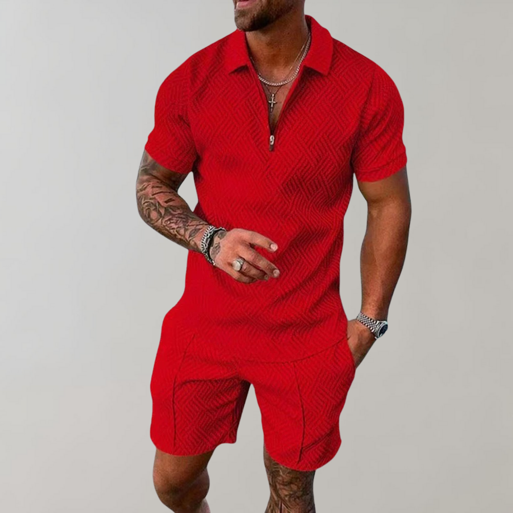 Lars | Trendy Zomerset Heren Met Polo En Korte Broek Set 5
