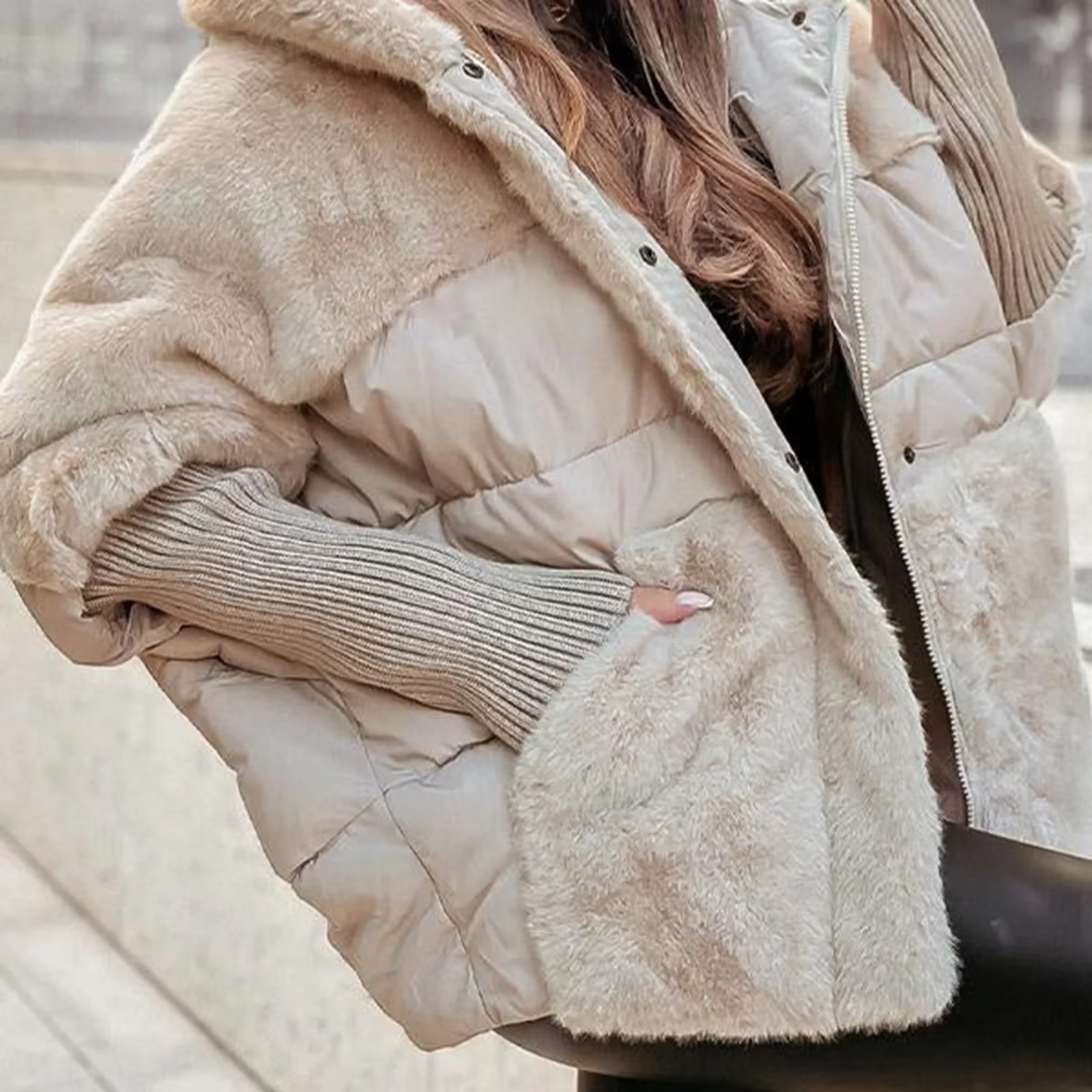 Lange Gewatteerde Winterjas Dames – Warm en Chic voor Herfst en Winter, Lange Mouwen, Casual en Formeel 3