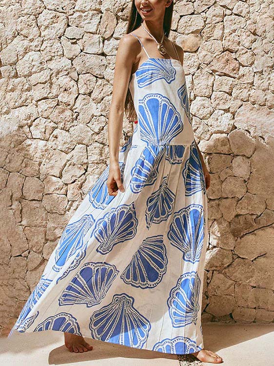 Lange Mouwloze Maxi Jurk Dames van Lichtgewicht Stof – Elegante Lange Zomerjurk voor Warme Dagen 2