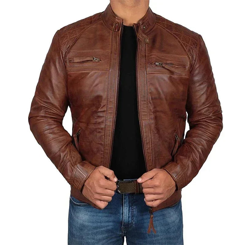 Lars | Stoere Winter Bikerjas voor Mannen met Comfort en Stijl 2