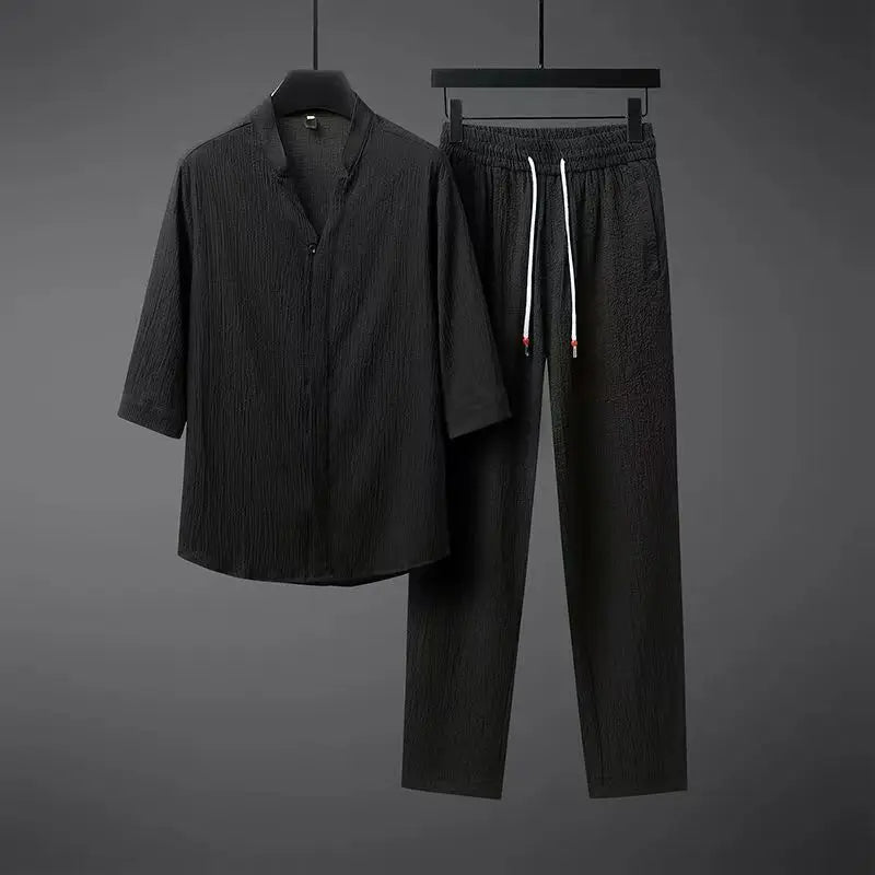 Lars | Vintage Linnen Tracksuit voor Comfortabele Casual Dagen 0