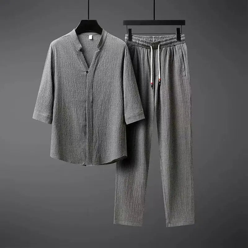 Lars | Vintage Linnen Tracksuit voor Comfortabele Casual Dagen 4