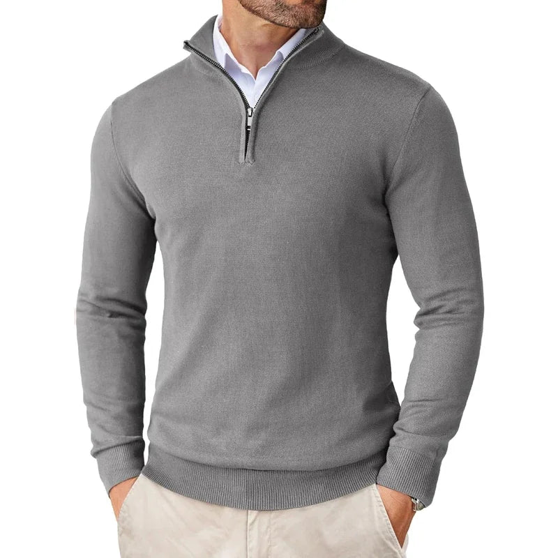 Liam | Luxe Halve Rits Heren Trui voor Comfortabele Stijl en Warmte 10