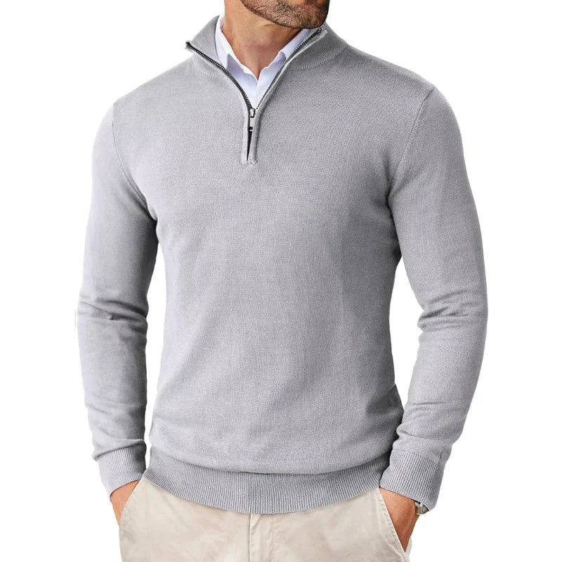 Liam | Luxe Halve Rits Heren Trui voor Comfortabele Stijl en Warmte 11