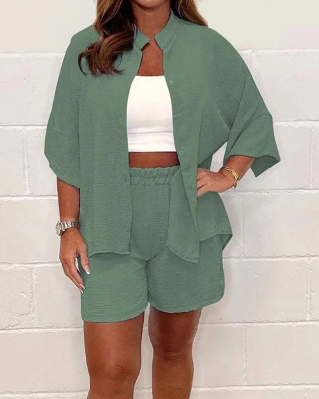 Lichtgewicht Zomerset voor Dames – Ademend Katoenen Top en Broek, Casual en Comfortabel, Verkrijgbaar in Diverse Maten 4