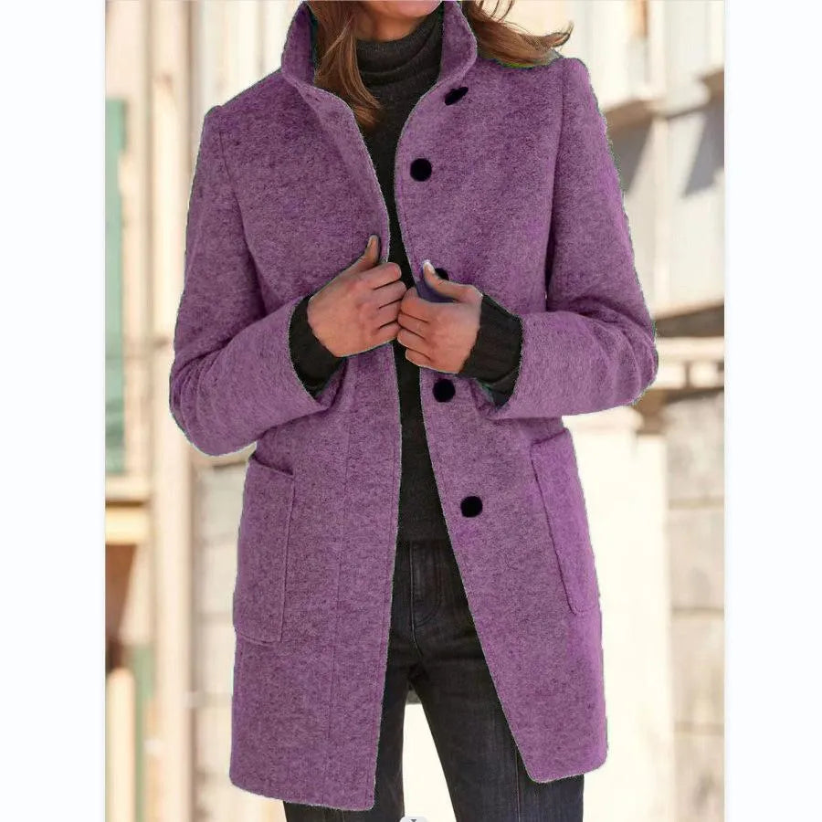 Lotte | Stijlvolle Lange Wollen Jas Dames voor Winter en Elegante Gelegenheden 2