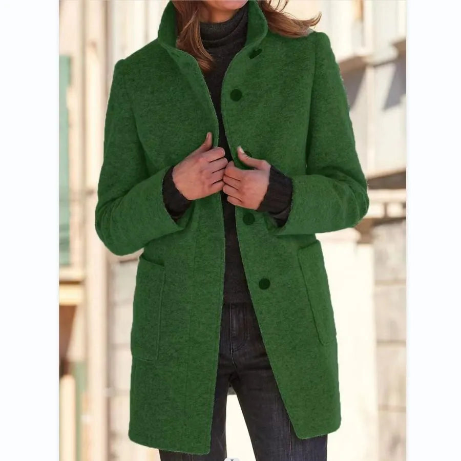 Lotte | Stijlvolle Lange Wollen Jas Dames voor Winter en Elegante Gelegenheden 3