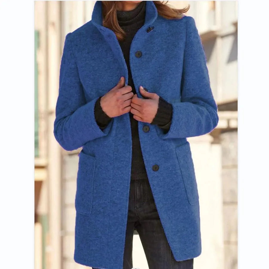 Lotte | Stijlvolle Lange Wollen Jas Dames voor Winter en Elegante Gelegenheden 5