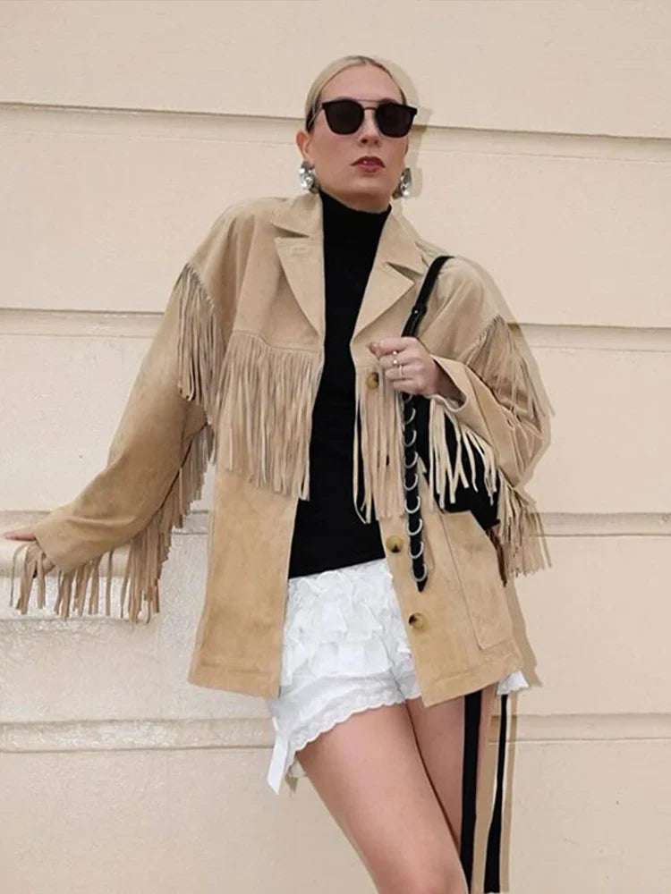 Lotte | Trendy Suède Franjejas voor Dames met Boho-Chic Stijl 3