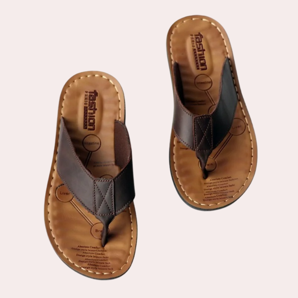 Lars | Stijlvolle Leren Slippers Heren Voor Comfortabele Zomerlook 3