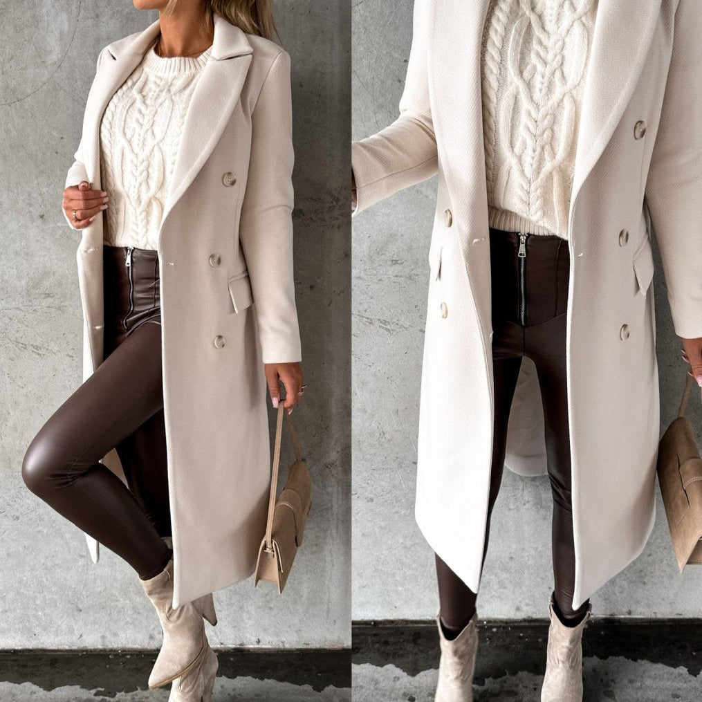 Dubbel Geknoopte Winterjas | Elegant, Warm & Perfect voor Koude Dagen