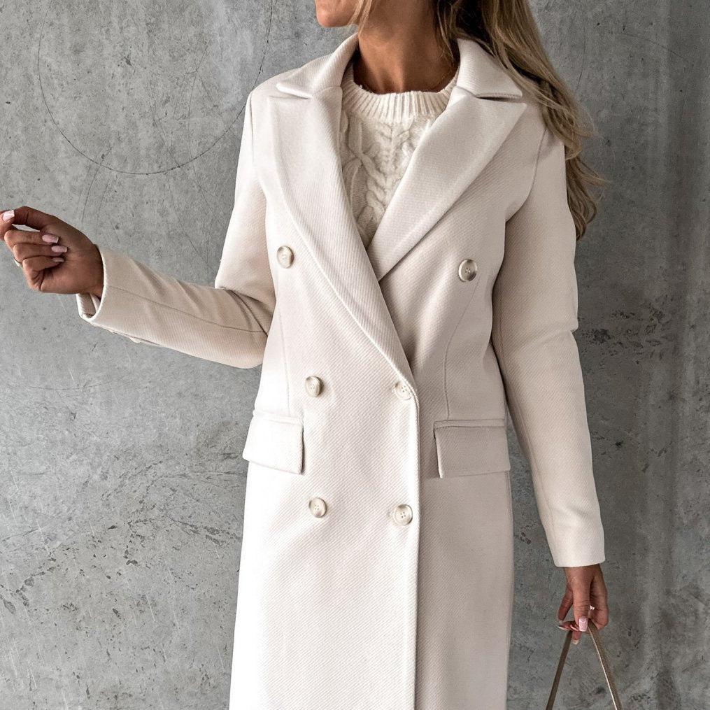 Dubbel Geknoopte Winterjas | Elegant, Warm & Perfect voor Koude Dagen