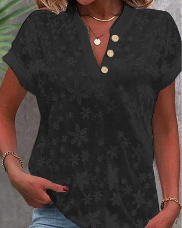 Mila | Bloemen Blouse | Damesmode | V-hals Blouse-4