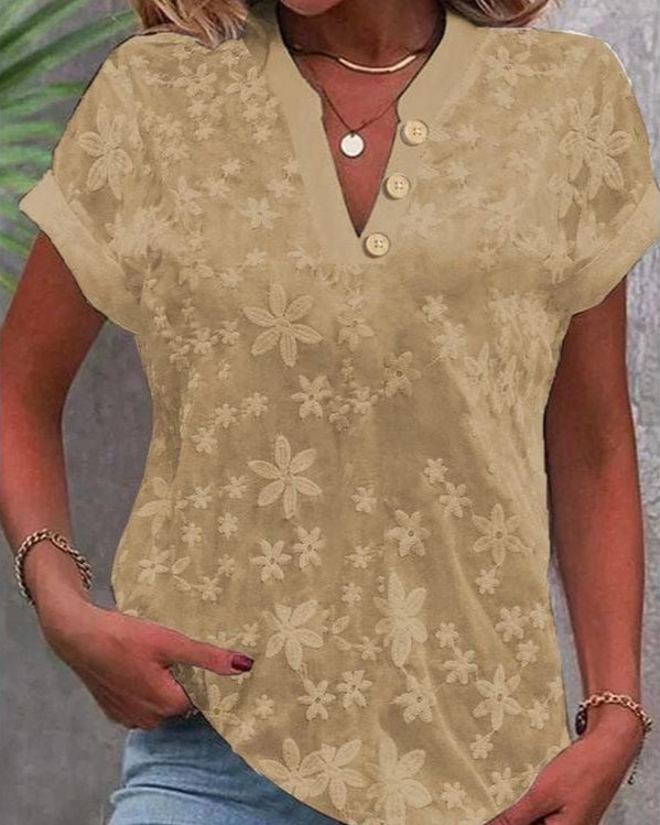 Mila | Bloemen Blouse | Damesmode | V-hals Blouse-3